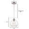 Westinghouse Pendant 60W Mini Tatze, Brushed Nickel Clear Glassobe Glass 6130500 - alternate 3